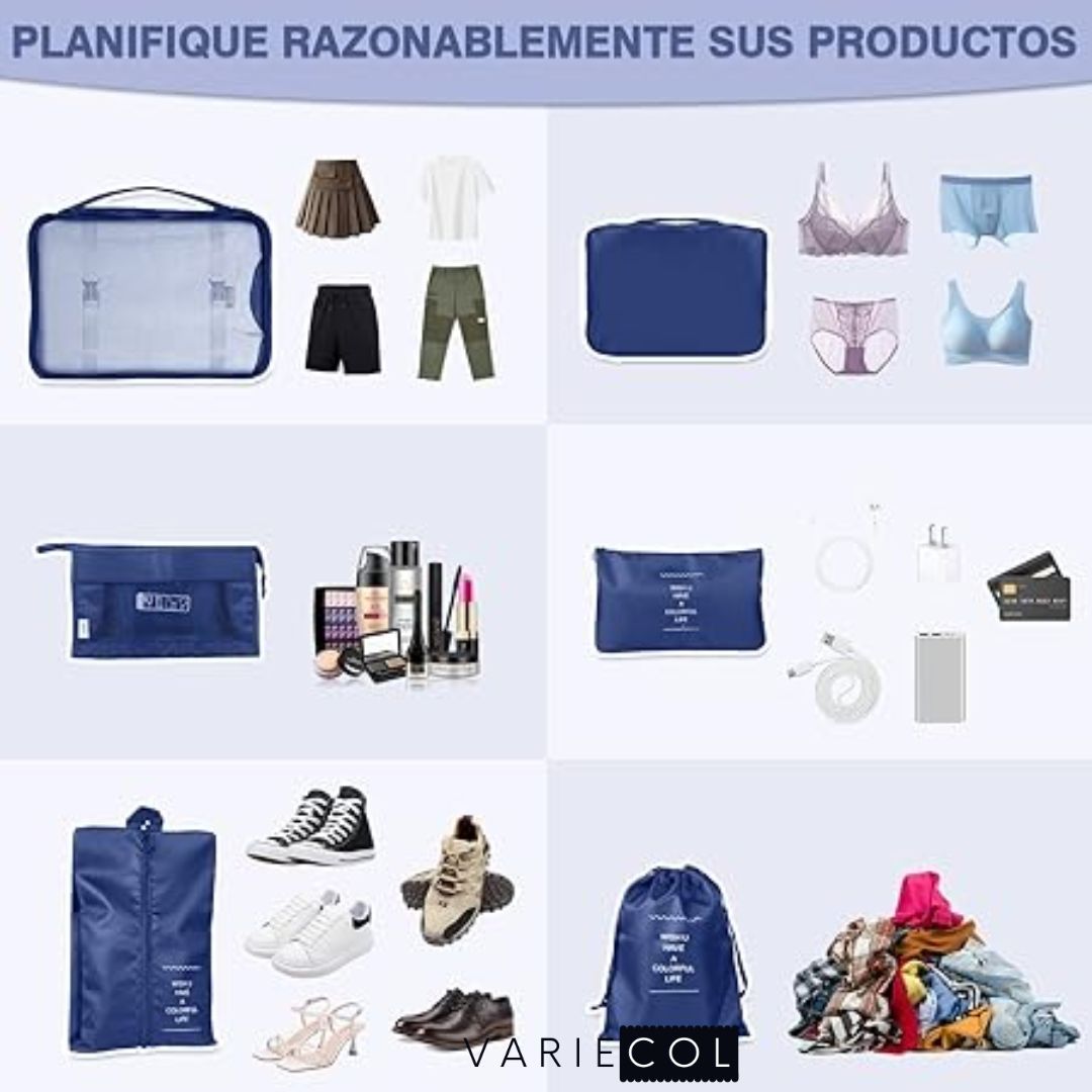 PRACTICAS BOLSAS VIAJERAS X 8 UNIDADES