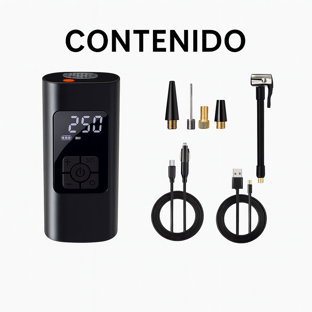Un inflador potente, compacto y confiable - Mini inflador portatil