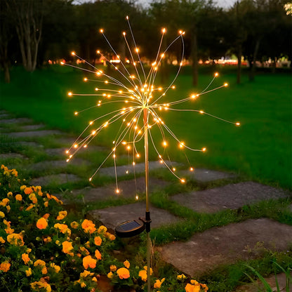 Hermosa Luz Fuego Artificial solar  Multicolor