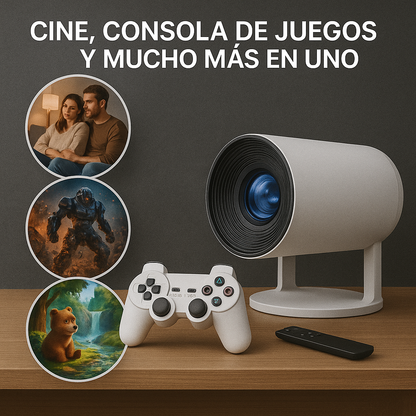 Tu cine, tus juegos y tus momentos favoritos… todo en un solo dispositivo - Proyector con Juegos