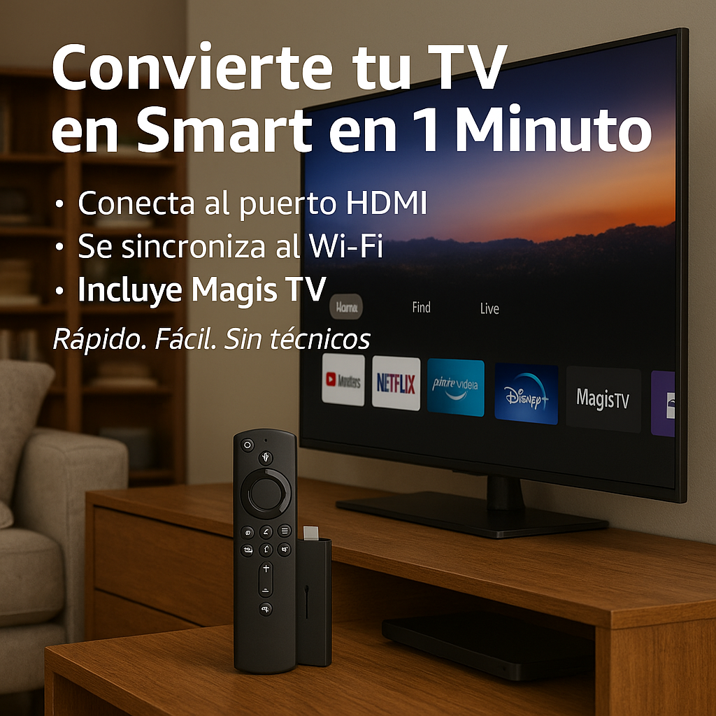 Convierte tu TV normal en Smart en 1 minuto - FIRE TV STICK.