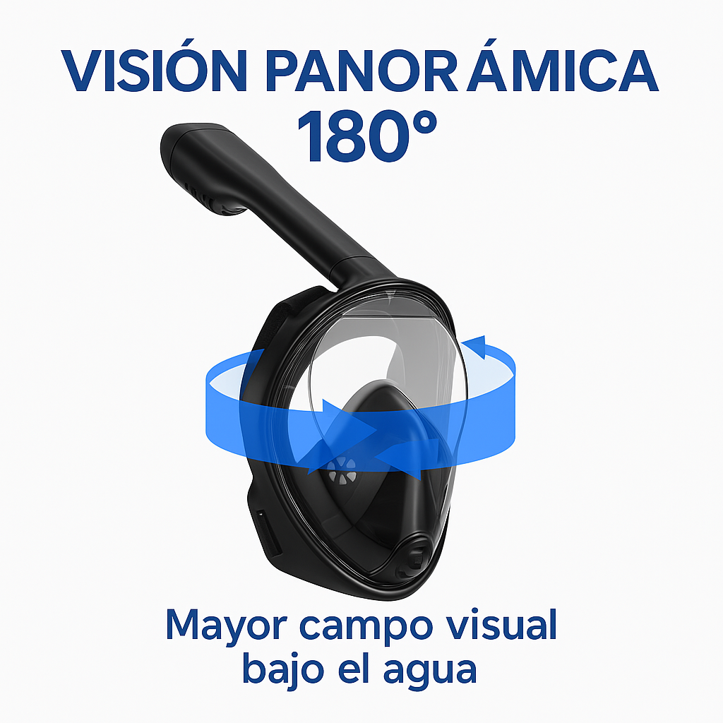 Mira el Mar como Nunca Antes – Visión 180° Real - CARETA DE BUCEO
