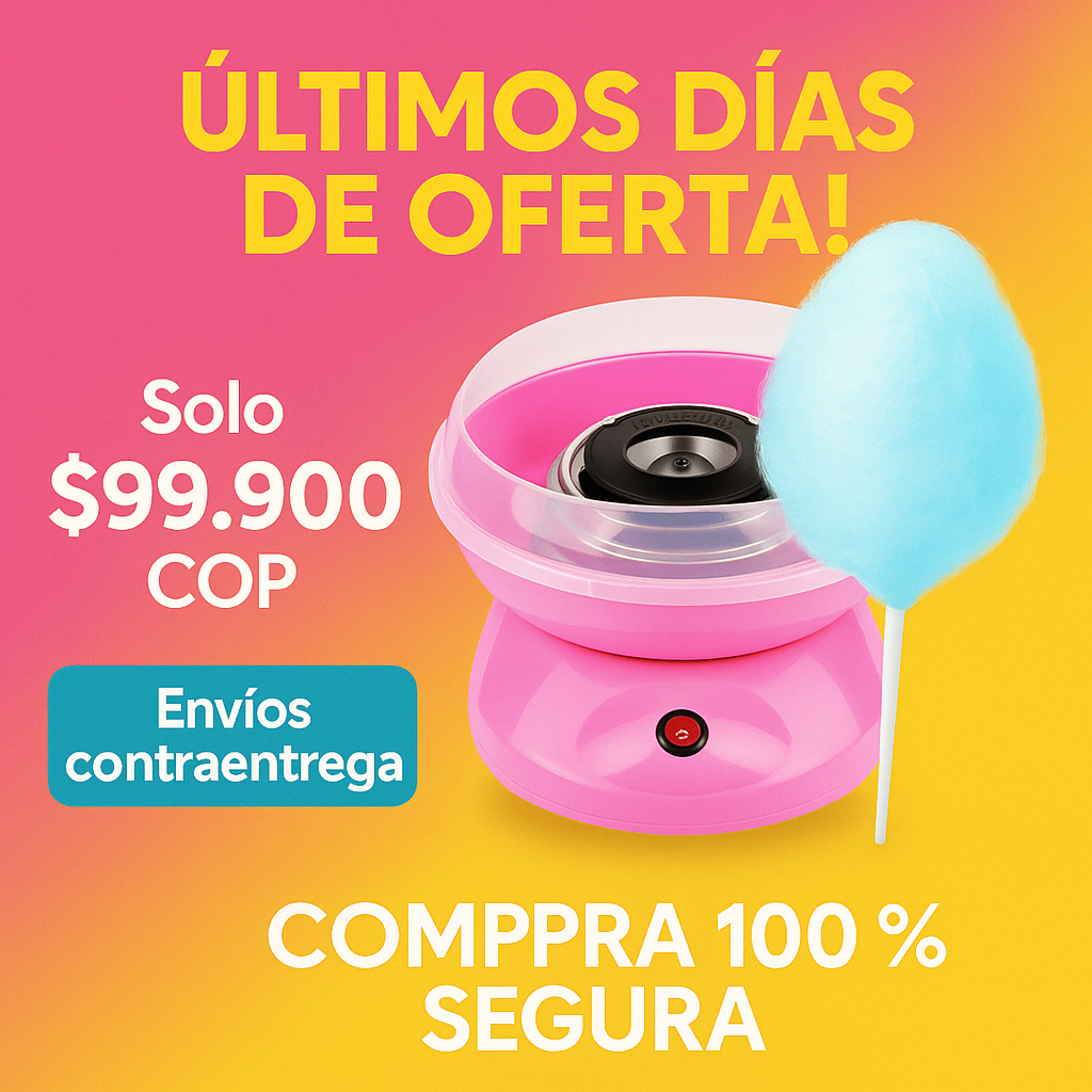 Haz algodones de azúcar en minutos y sorprende a todos - MAQUINA ALGODON DE AZUCAR.