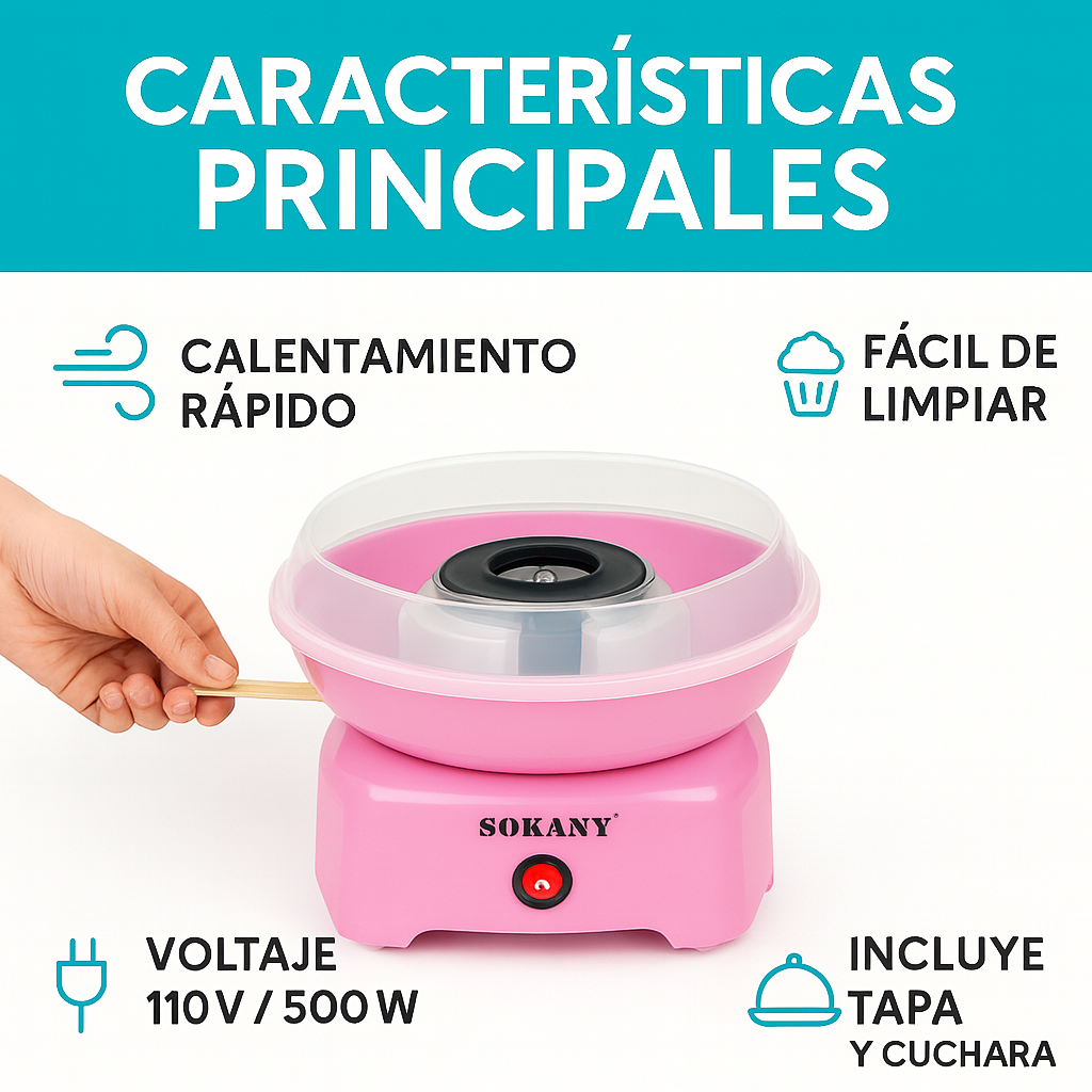 Haz algodones de azúcar en minutos y sorprende a todos - MAQUINA ALGODON DE AZUCAR.