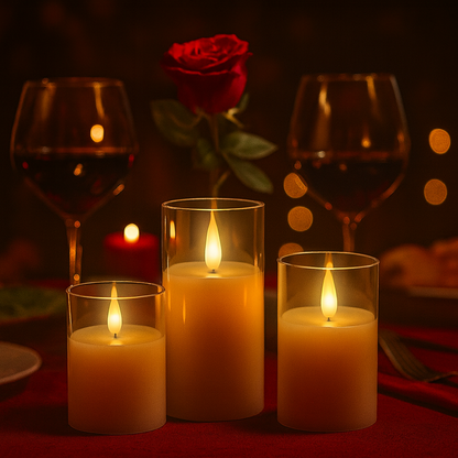 3 Velas Eléctricas Led Recargables
