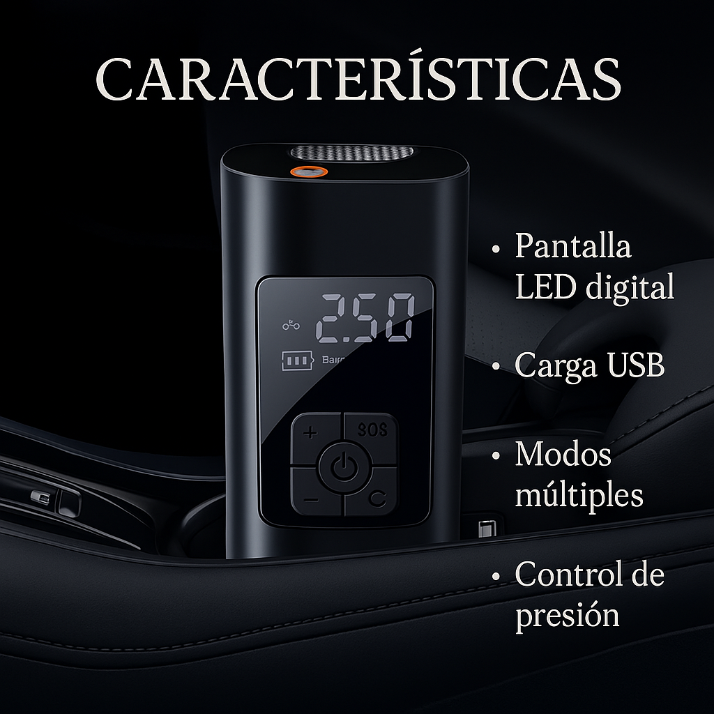 Un inflador potente, compacto y confiable - Mini inflador portatil