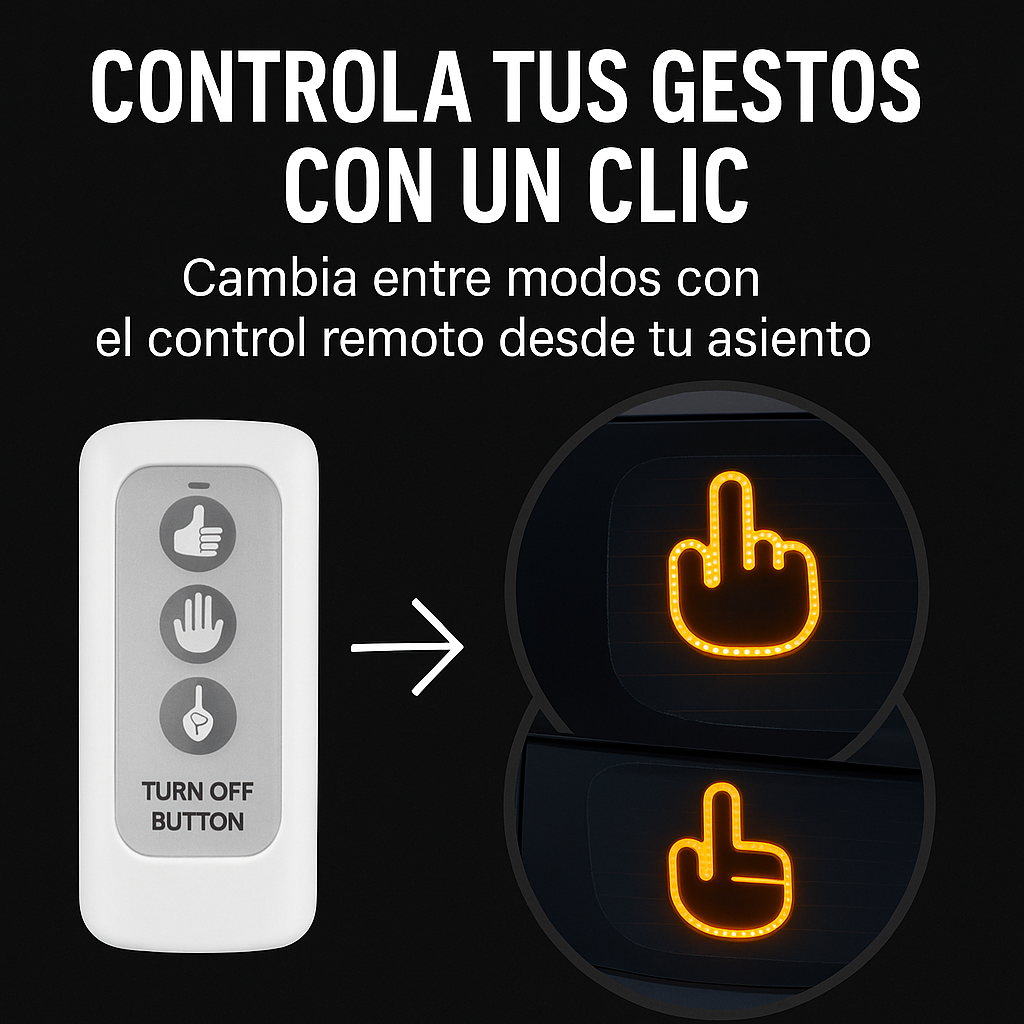 Señaliza, agradece o diviértete con tu Letrero LED de Mano Ámbar - LETRERO DE CARRO