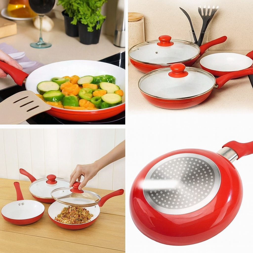 Set de Sartenes Antiadherente de Cerámica (5 piezas)