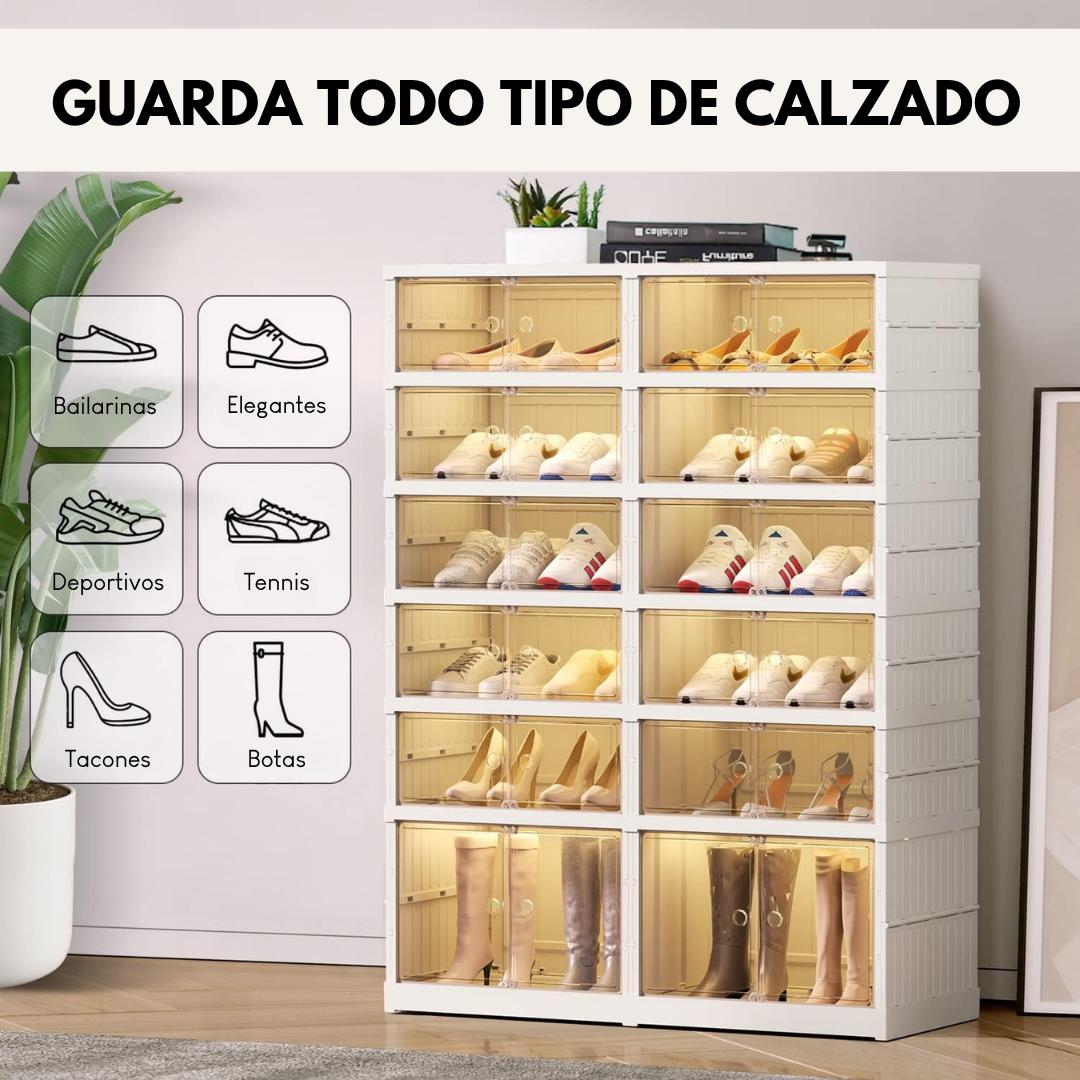 Practico Zapatero Plegable 6 Niveles en Acrílico
