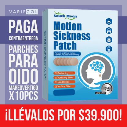 PARCHES DE OIDO PARA MAREO O VERTIGO