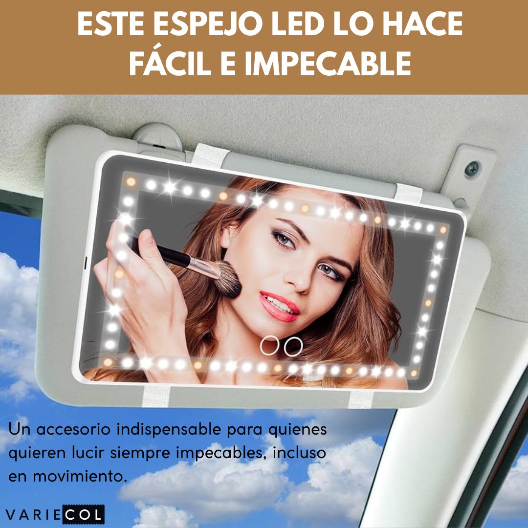 El espejo led que toda mujer necesita en su auto