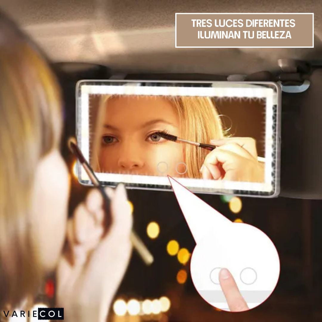 El espejo led que toda mujer necesita en su auto